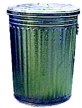 CAN TRASH GALV HOT DIPPED 31 GAL W/LID - Trash Cans: Galvanized